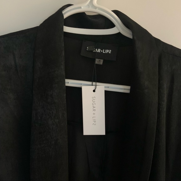 NWT Long black satin duster - Picture 8 of 9